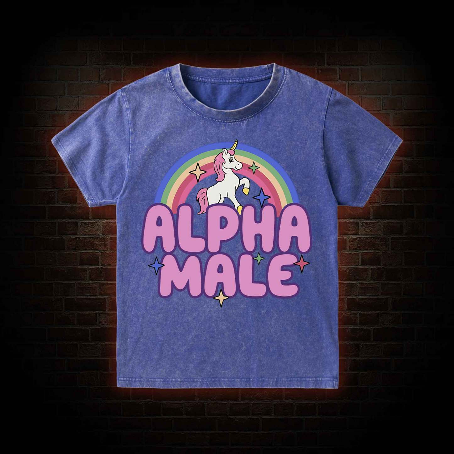 Alpha Male Kid Washed T-Shirt