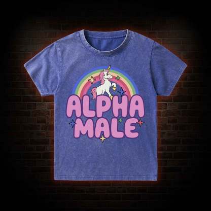 Alpha Male Kid Washed T-Shirt
