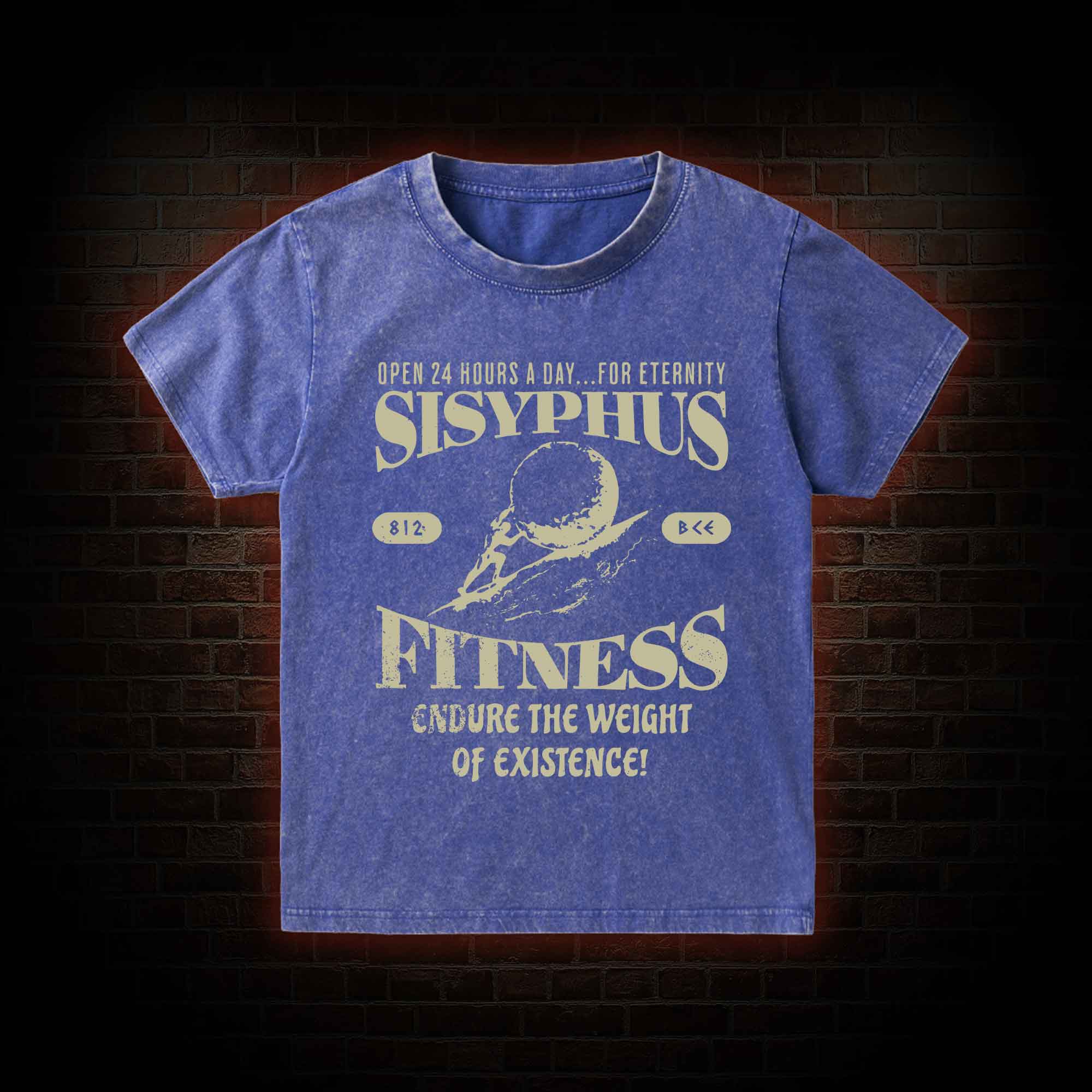 Sisyphus Fitness Kid Washed T-Shirt