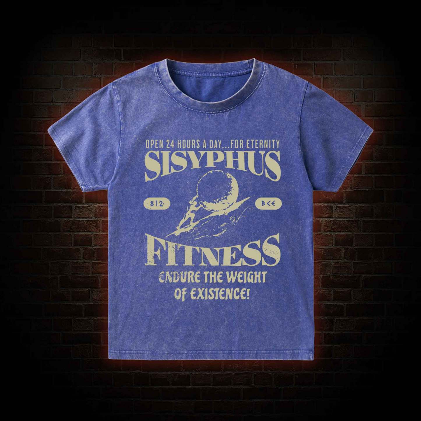 Sisyphus Fitness Kid Washed T-Shirt