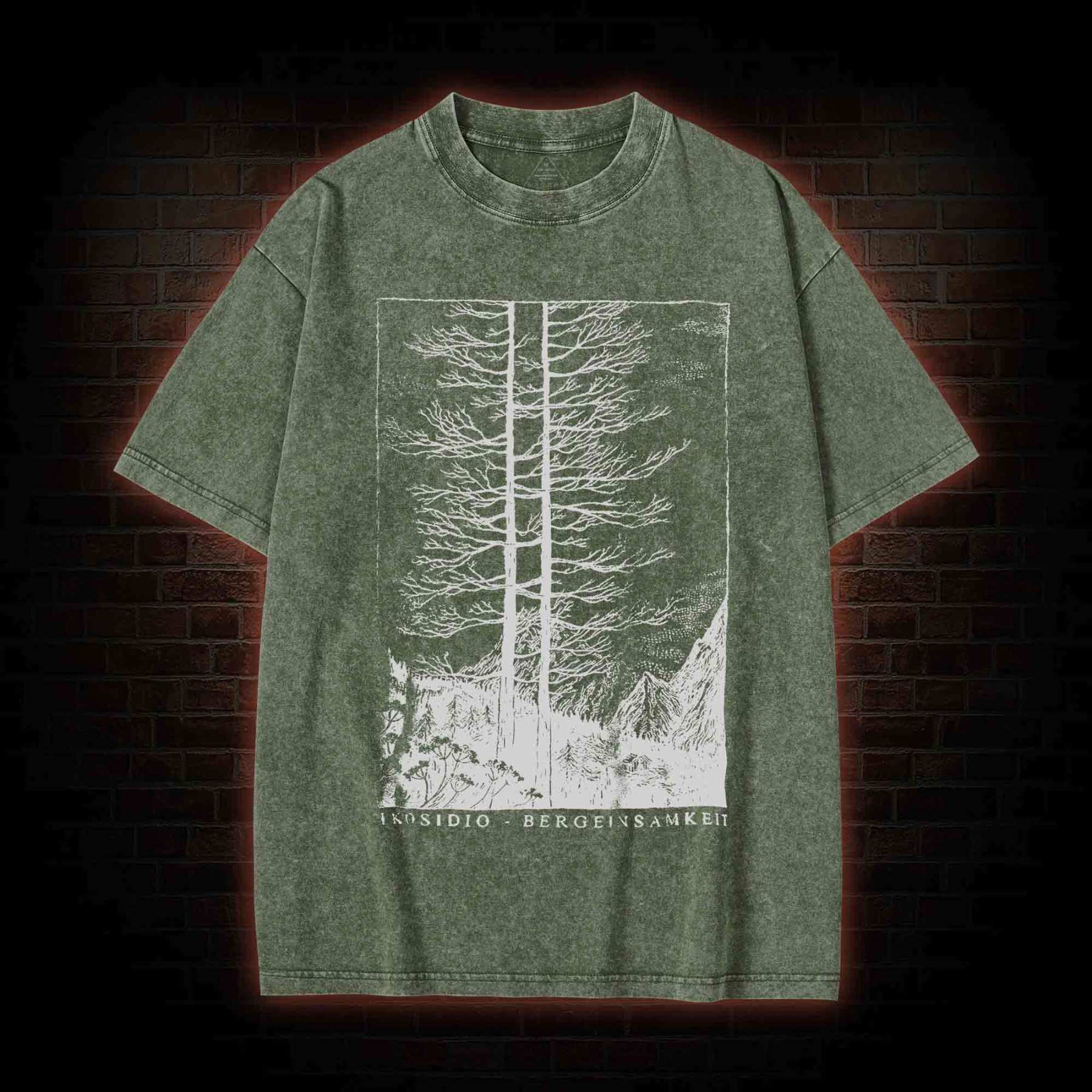 Ikosidio Bergeinsamkeit Washed T-shirt