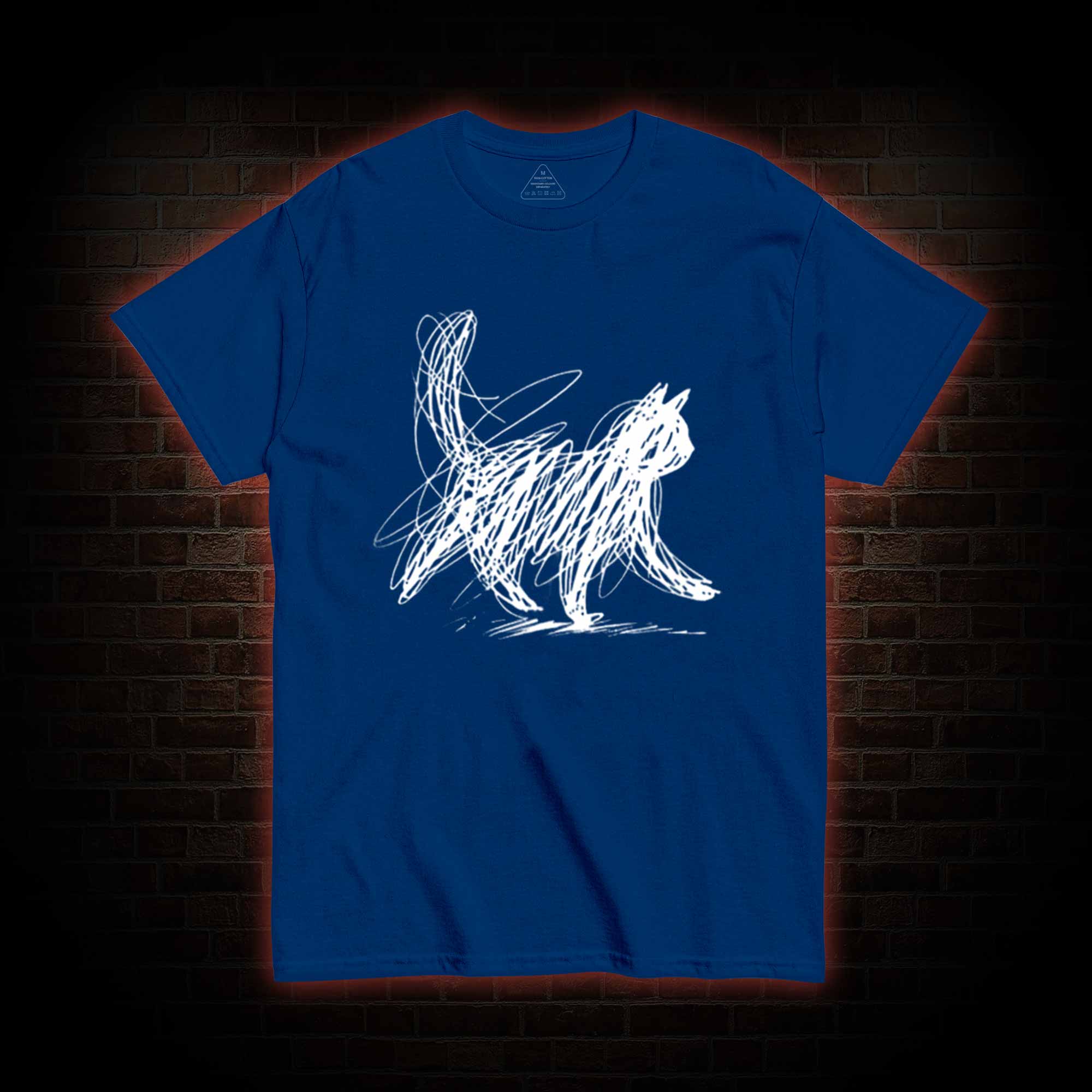Cat Line Art T-shirt
