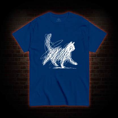 Cat Line Art T-shirt