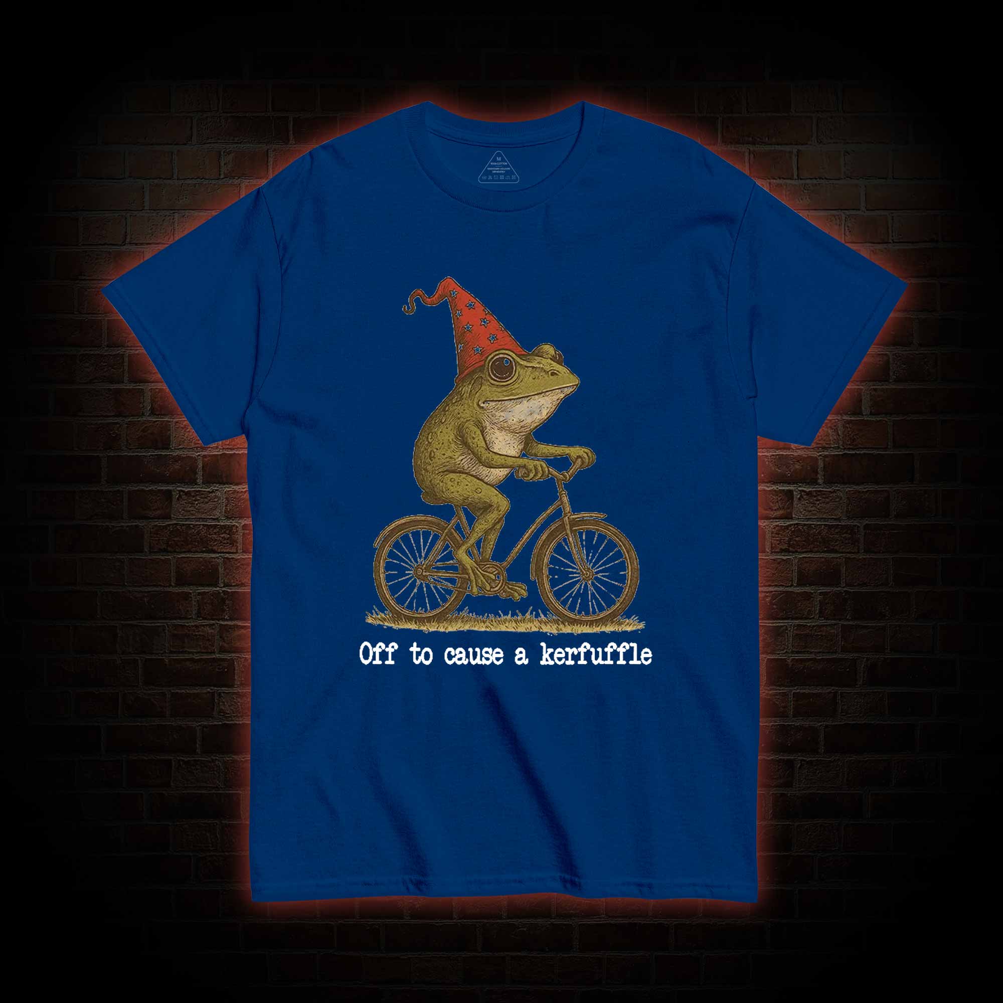 Off to Cause a Kerfuffle Frog T-shirt