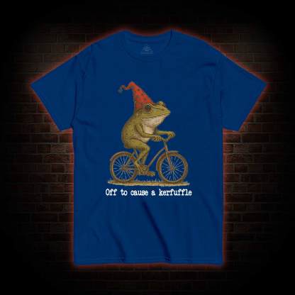Off to Cause a Kerfuffle Frog T-shirt