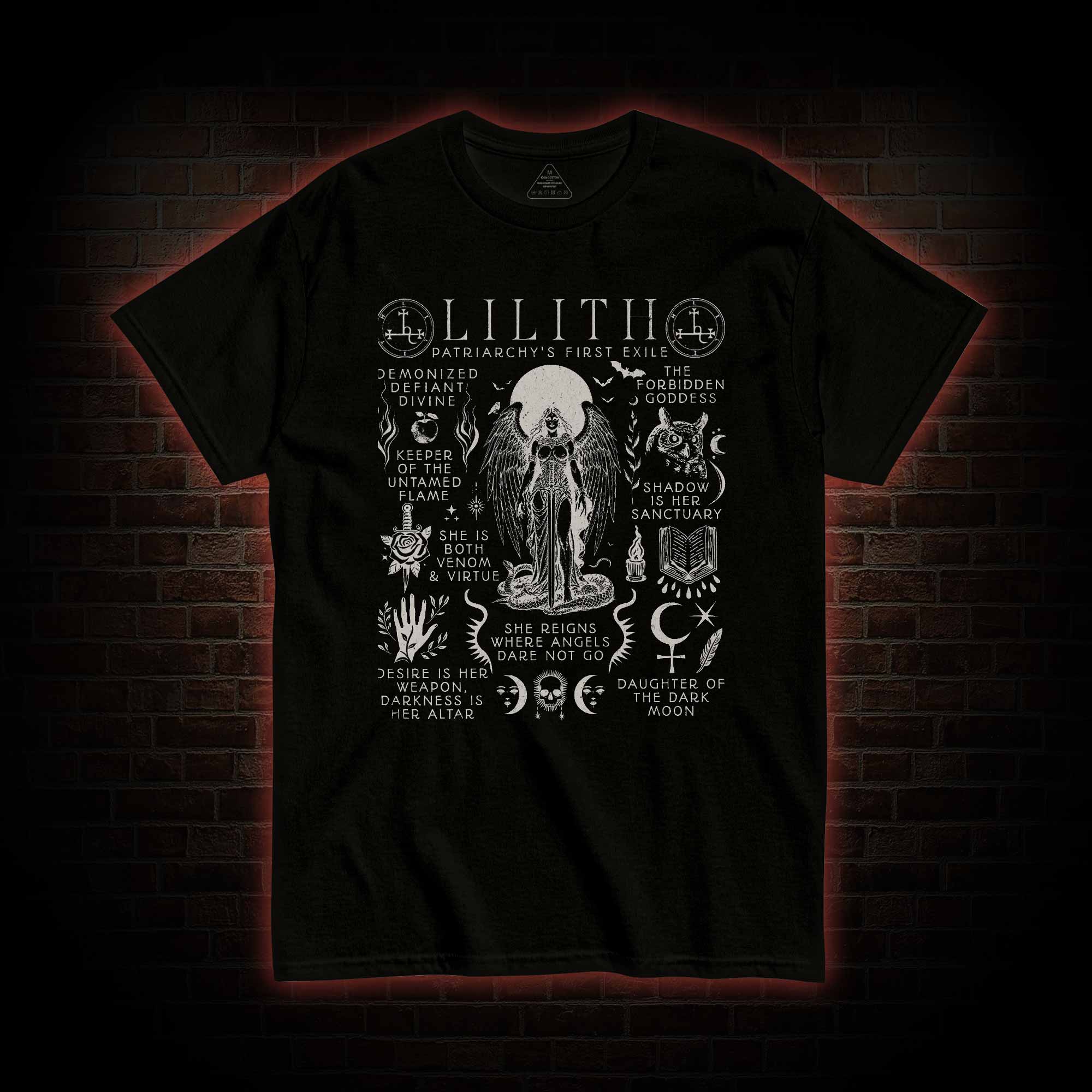 She Rules Over the Lands Where Angels Dare not Tread T-shirt