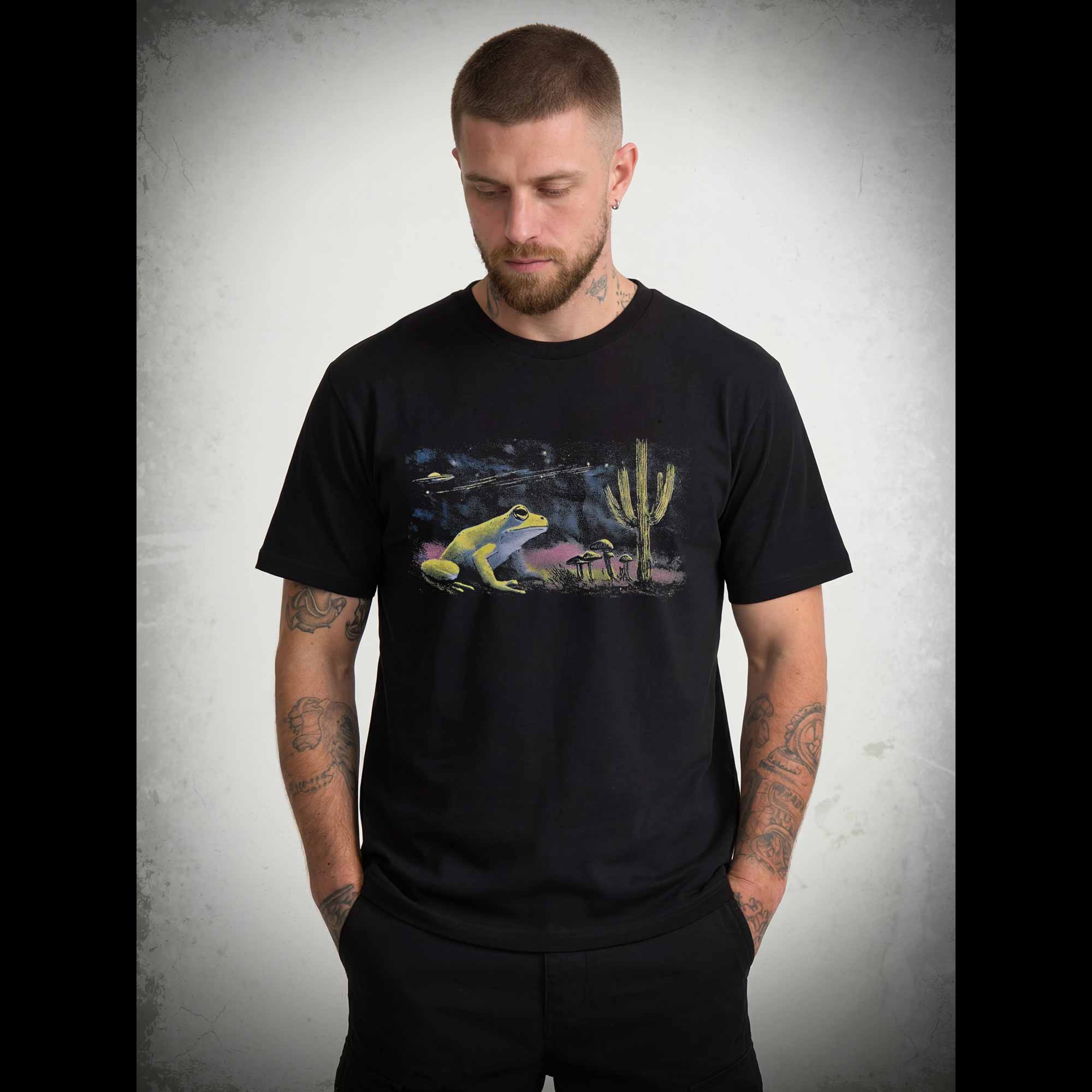 Neon 90s Frog Desert Nights T-shirt