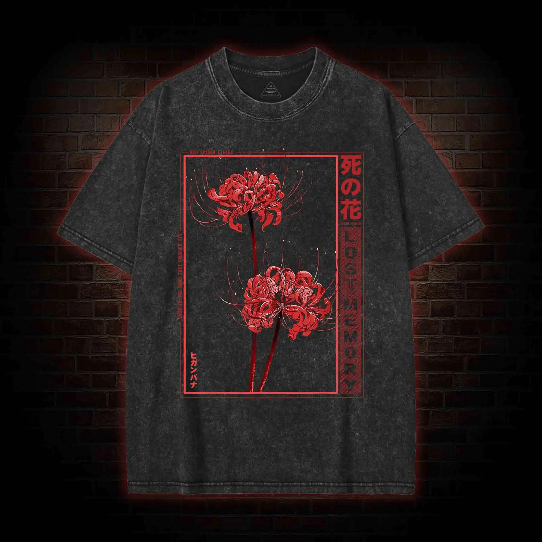 Red Spider Lily Washed T-shirt