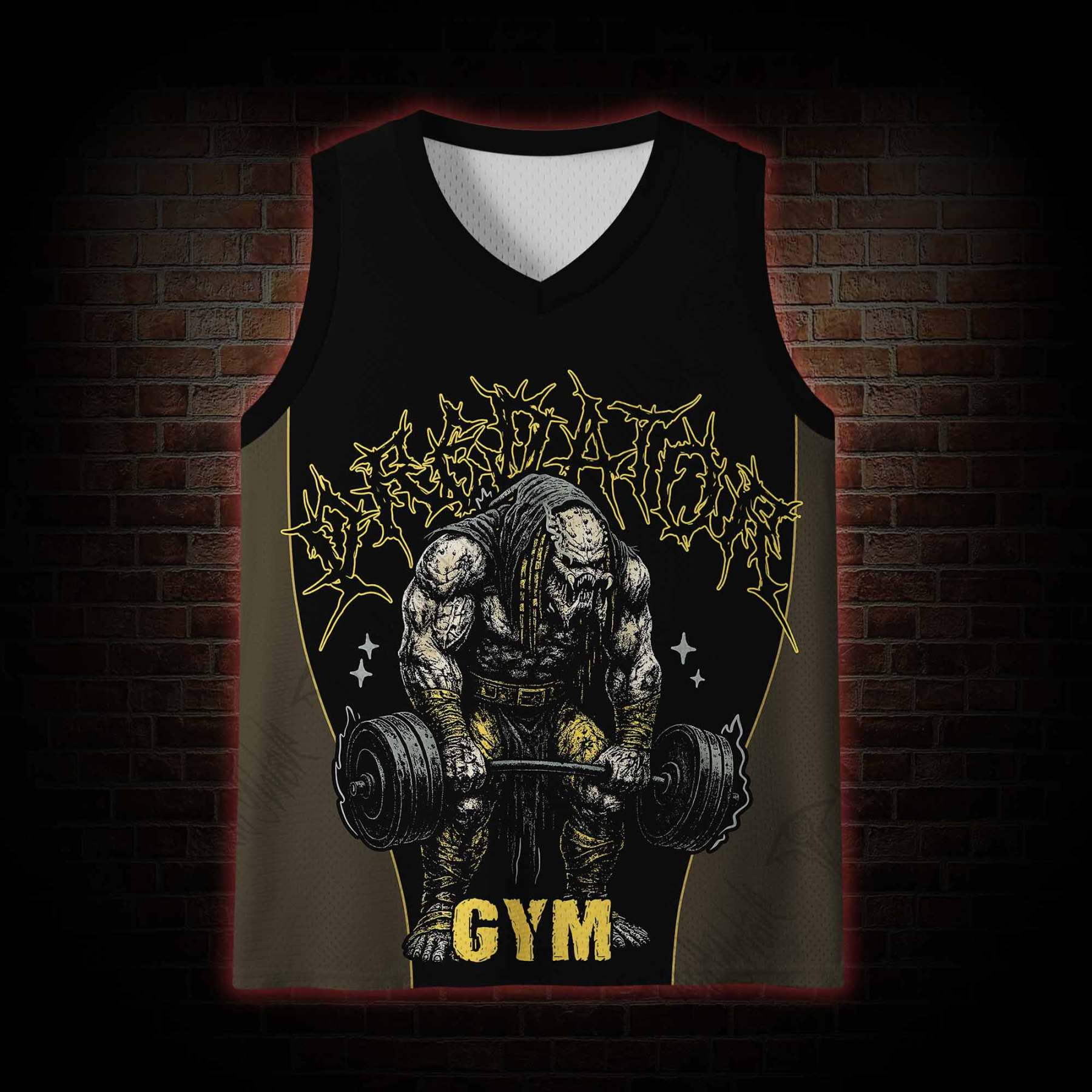 Alien Hunter Gym Mesh Jersey Tank Top