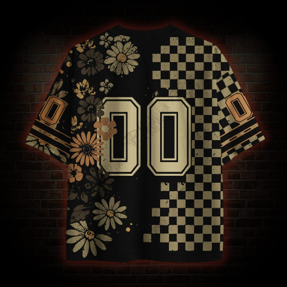 Floral Skull Mesh Jersey