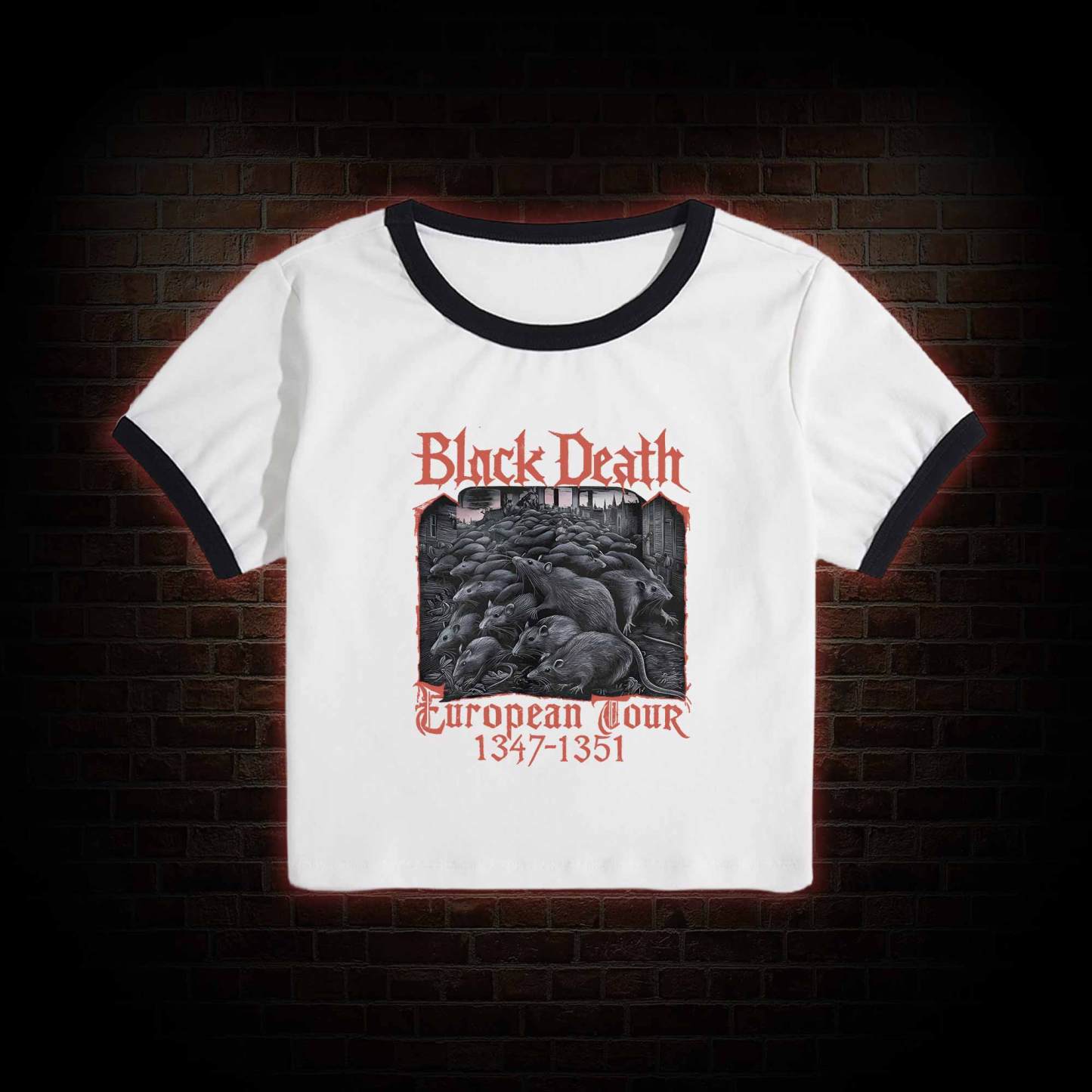 Vintage Black Death European Tour Baby Tee
