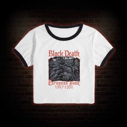 Vintage Black Death European Tour Baby Tee