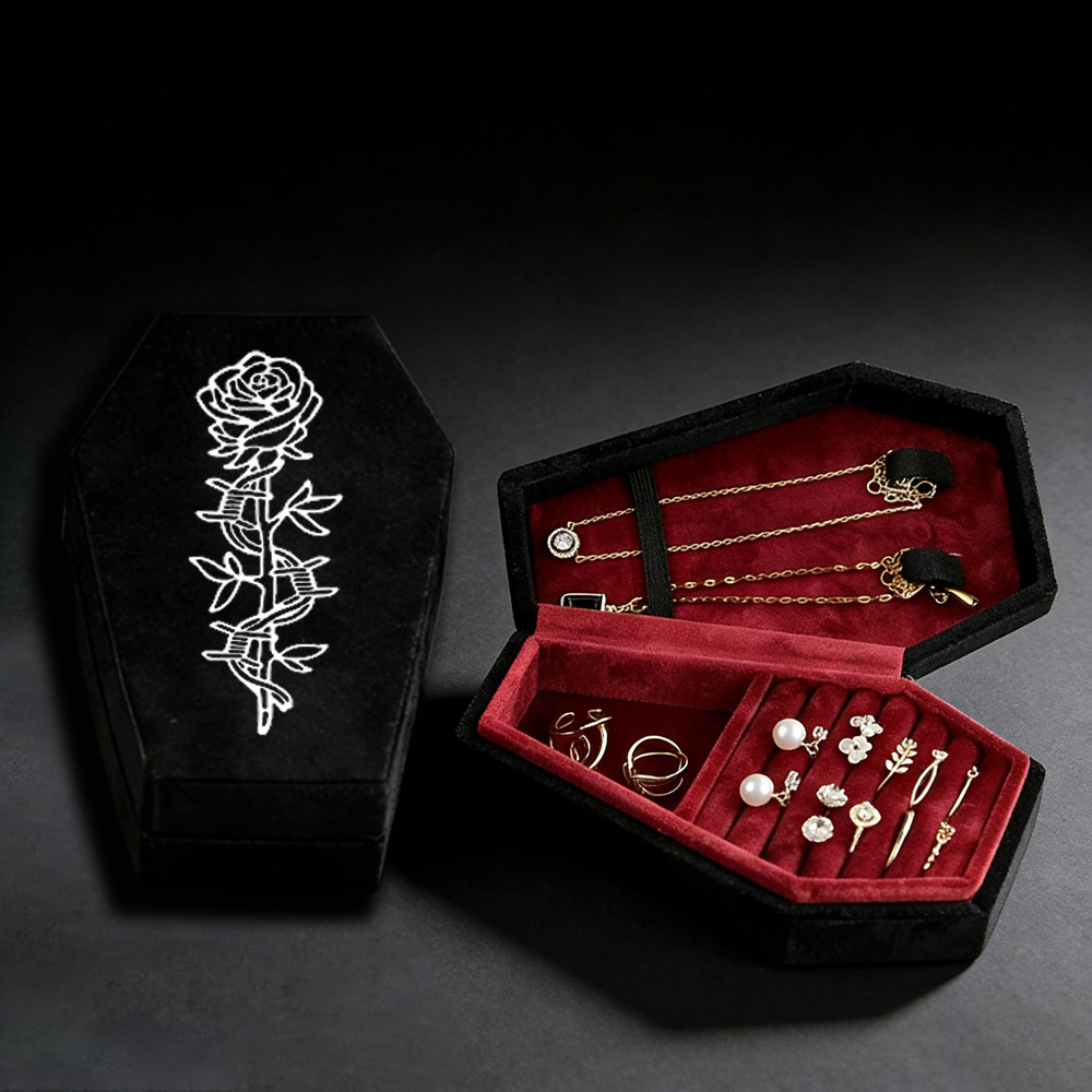 Forbidden Rose Coffin-shaped Jewelry Box