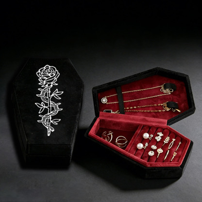 Forbidden Rose Coffin-shaped Jewelry Box