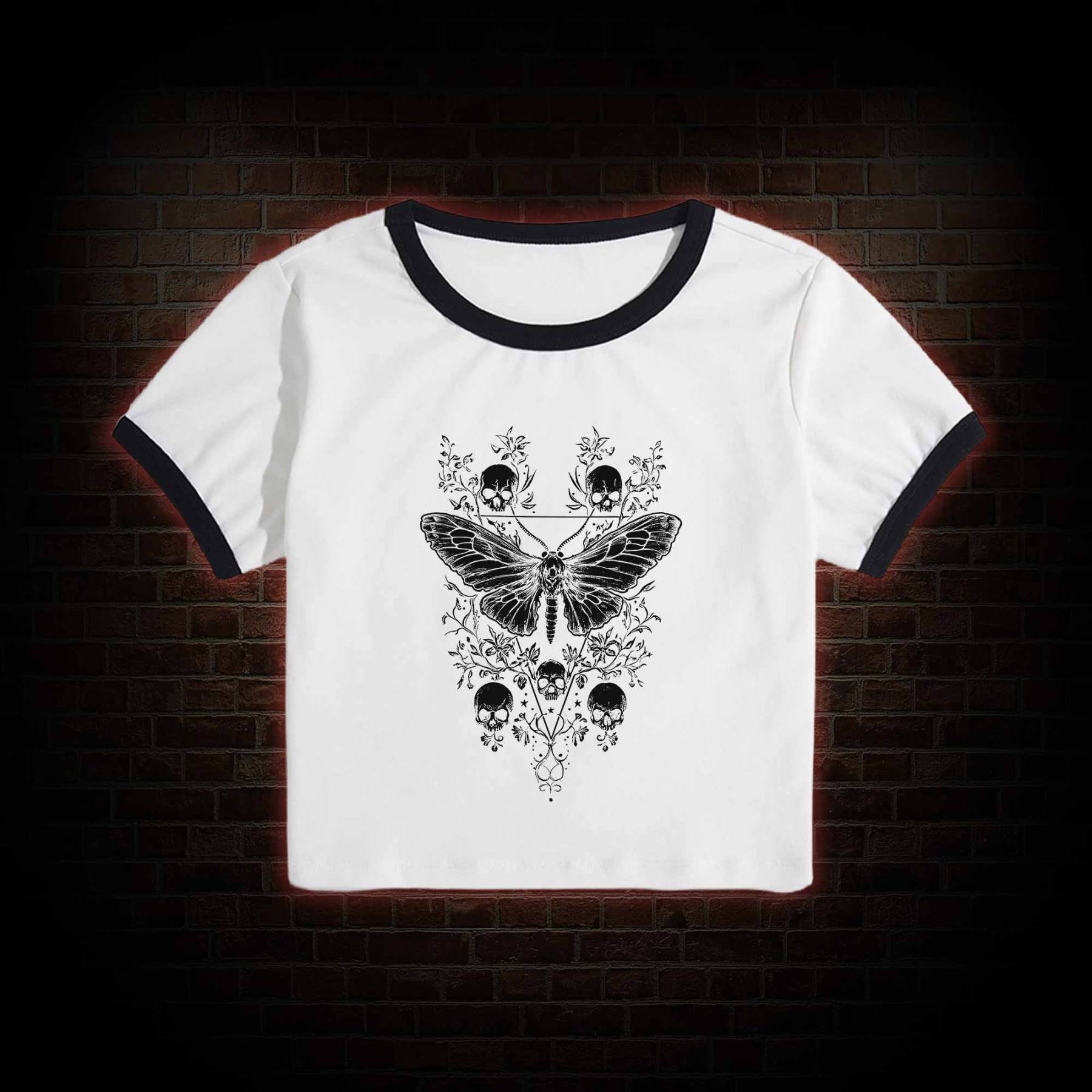 Skull Moth Baby Tee