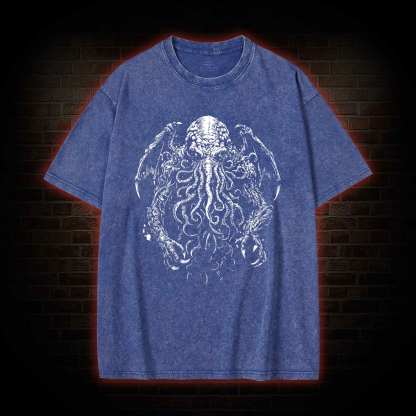 The Great Old One Cthulhu Washed T-Shirt