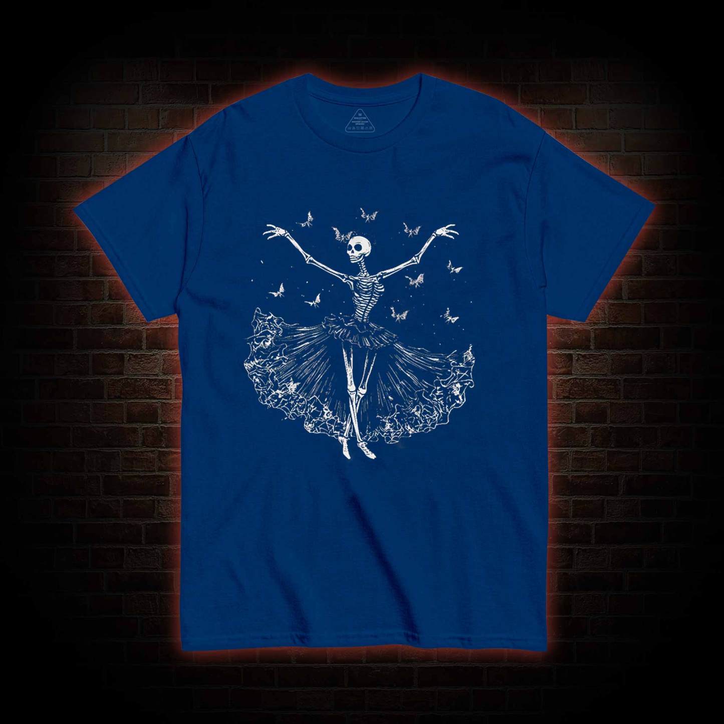 Floral Ballerina with Bats Skeleton T-shirt