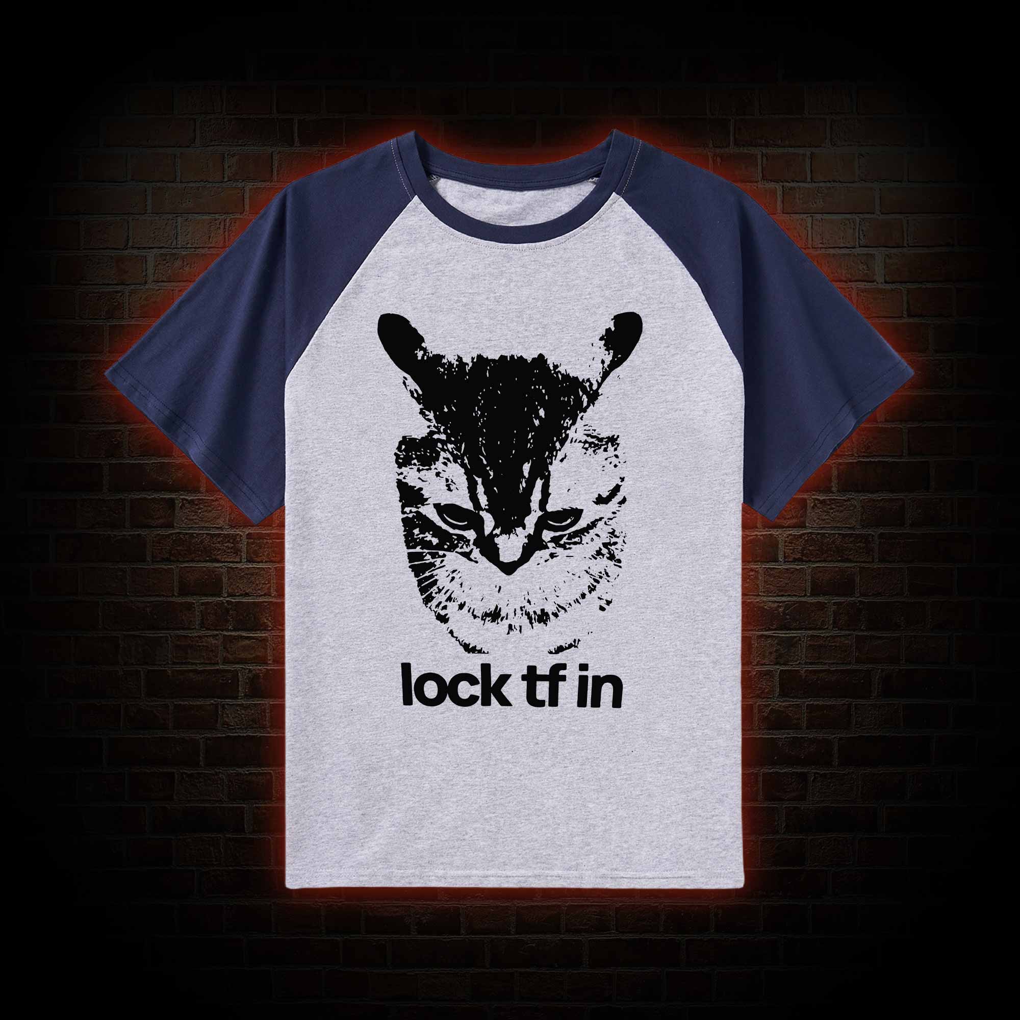 Lock TF in Cat Raglan T-shirt