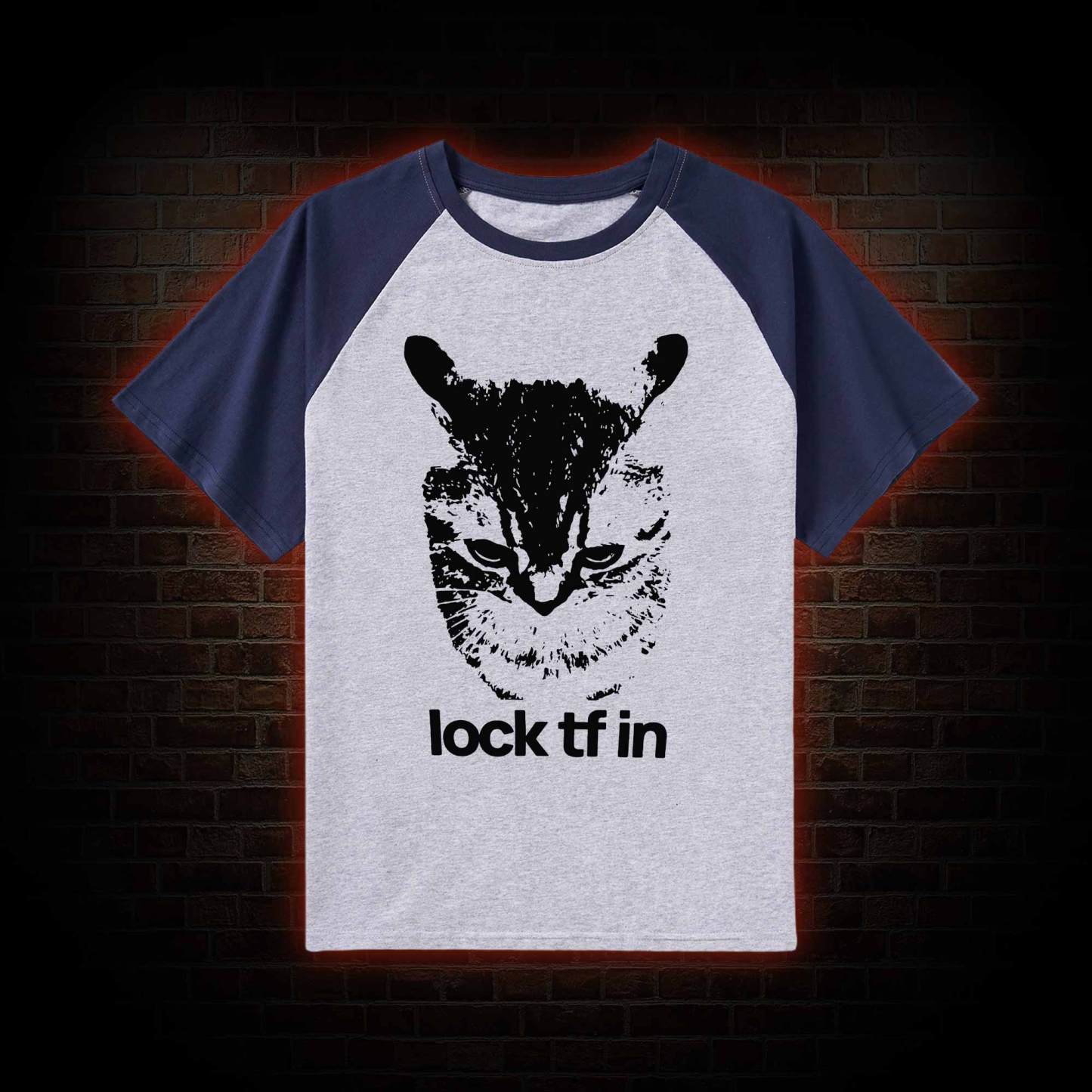 Lock TF in Cat Raglan T-shirt