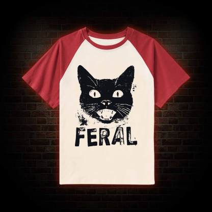 Feral Cat Raglan T-shirt