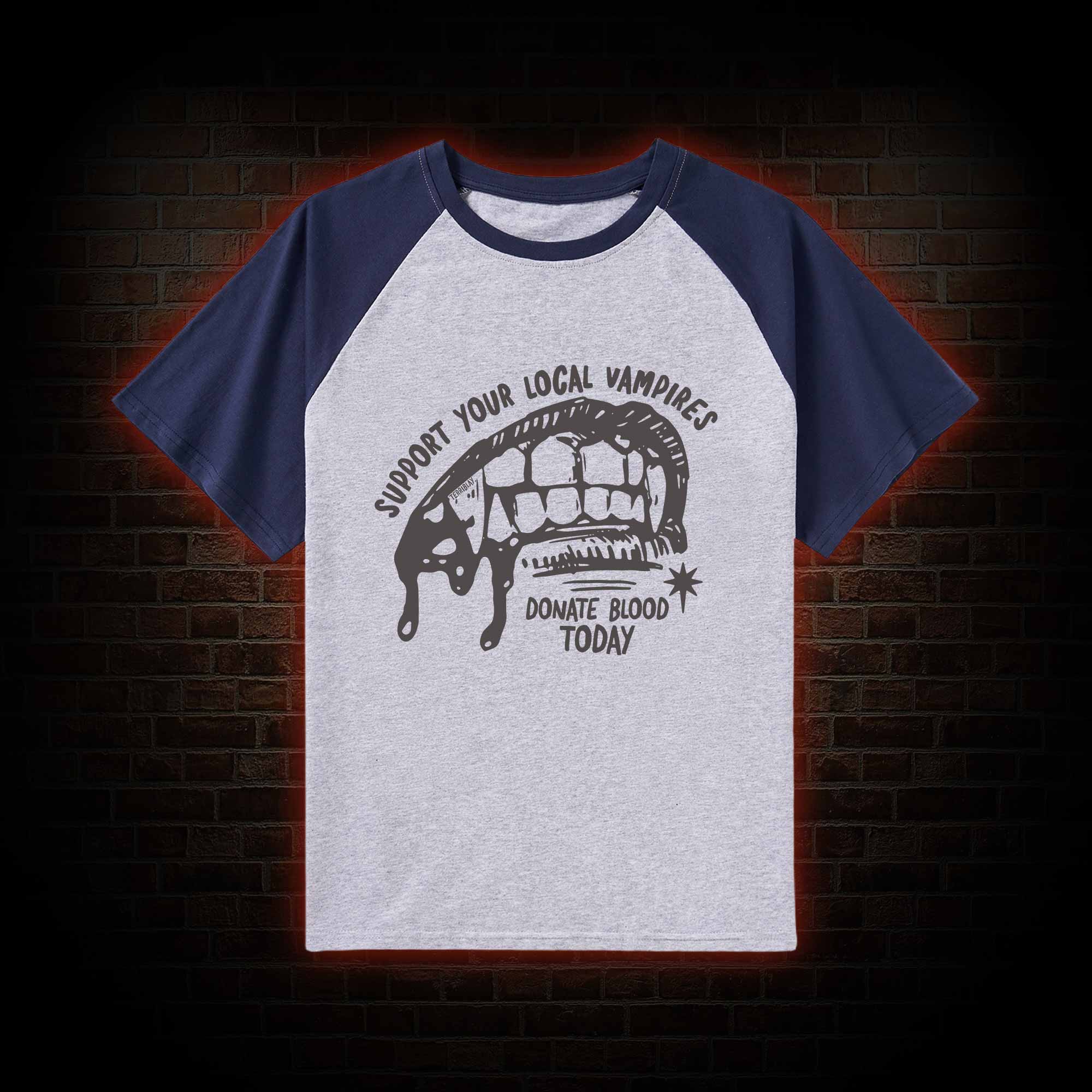 Support Local Vampires Raglan T-shirt