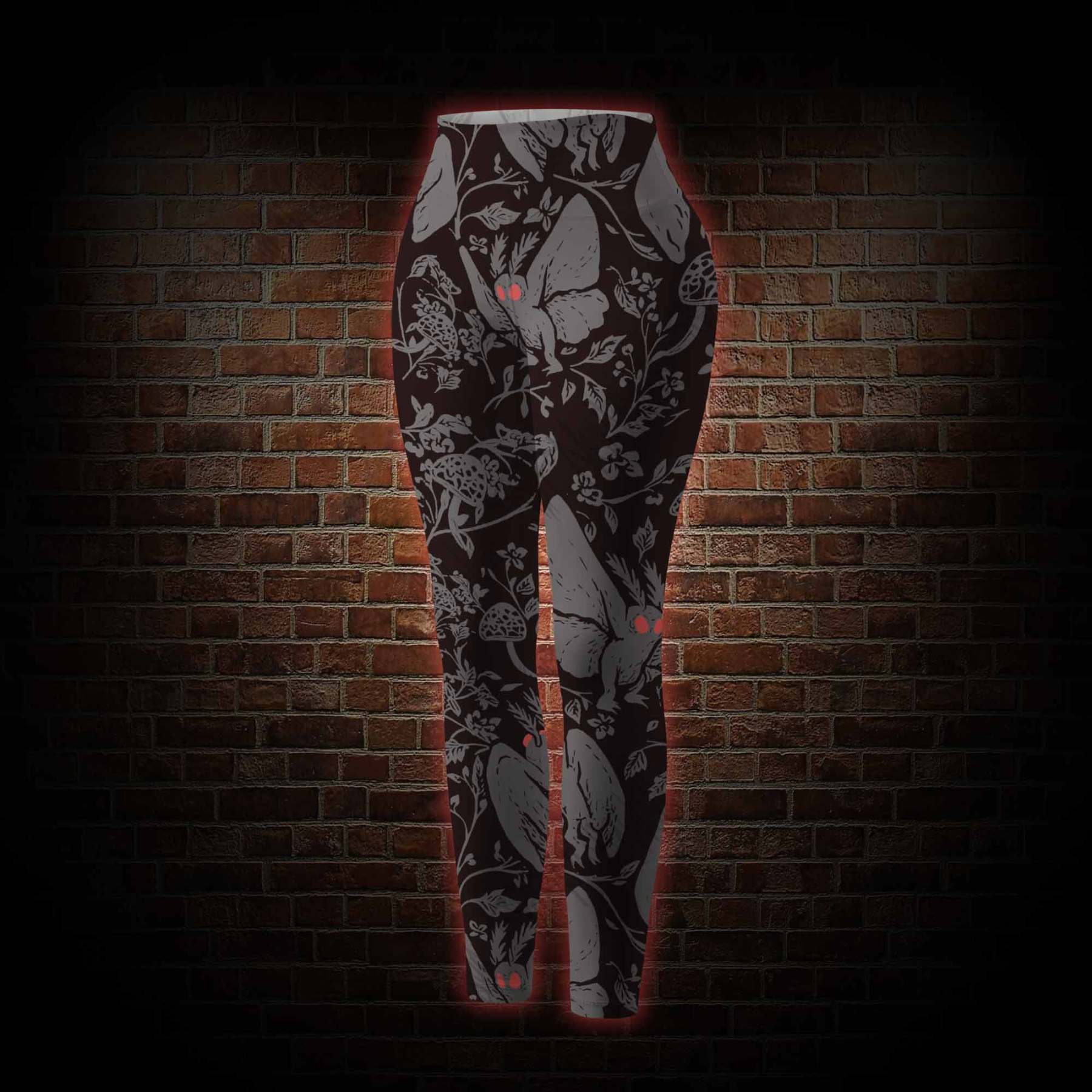Mothman in the Jungle Women's Tight-Fitting Pants