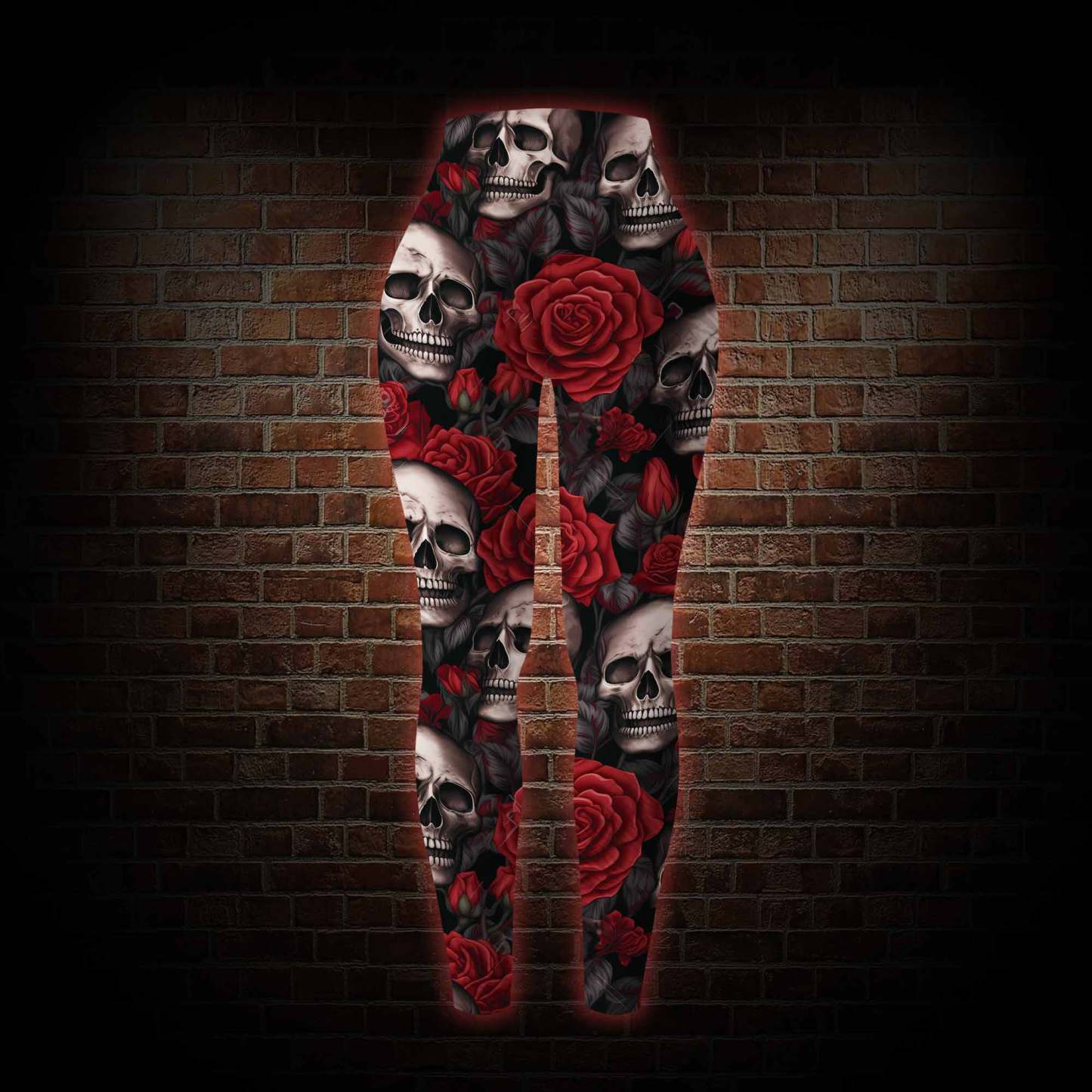 Skull and Roses Women's Tight-Fitting Pants