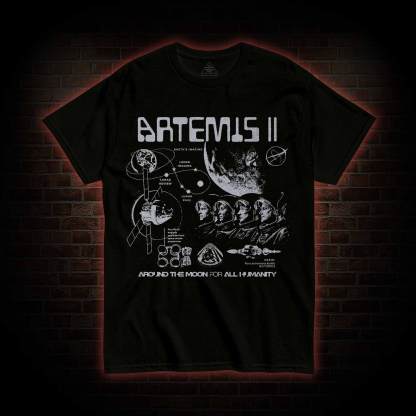 Around the Moon for All Humanity T-shirt