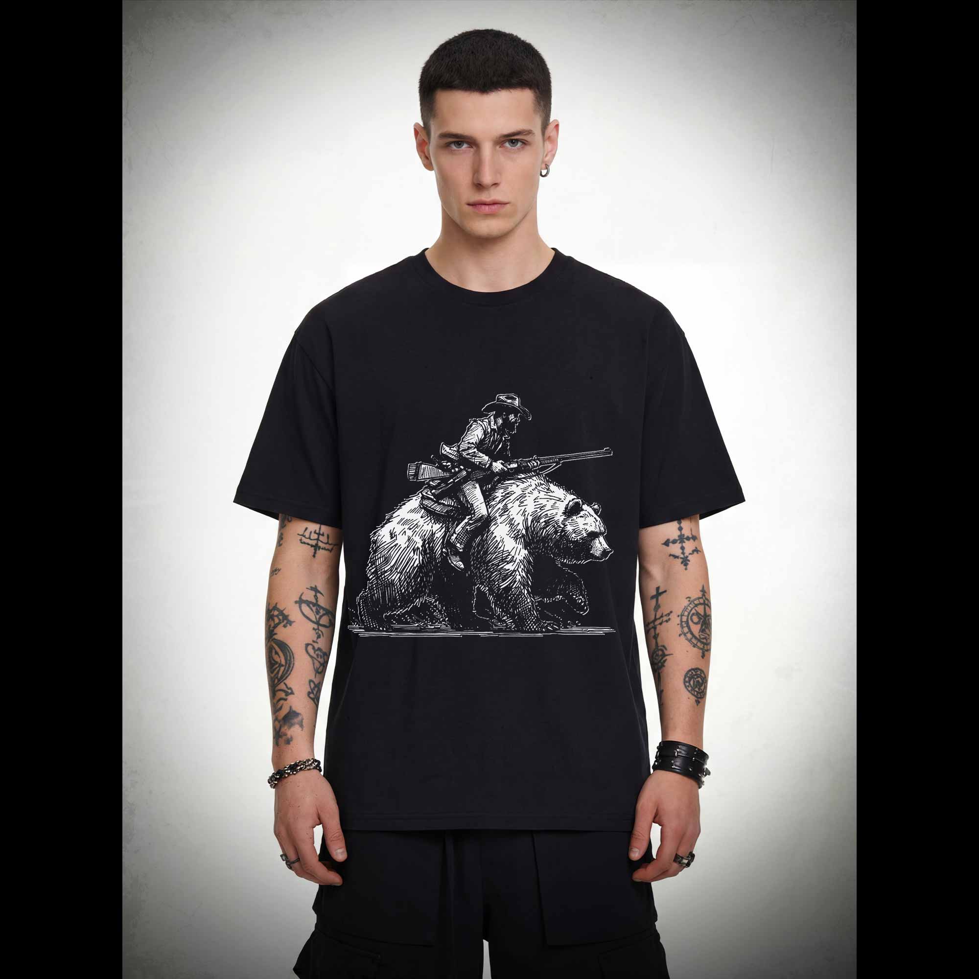 Cowboy Riding a Bear T-shirt