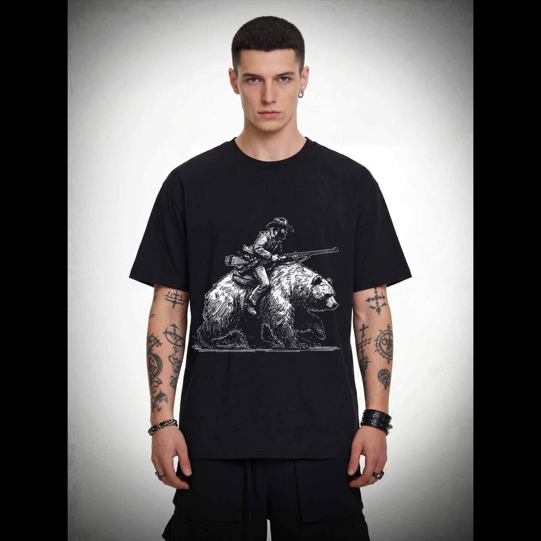 Cowboy Riding a Bear T-shirt