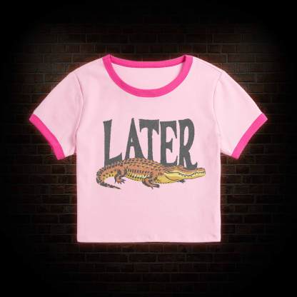 Later Slim Crop T-Shirts