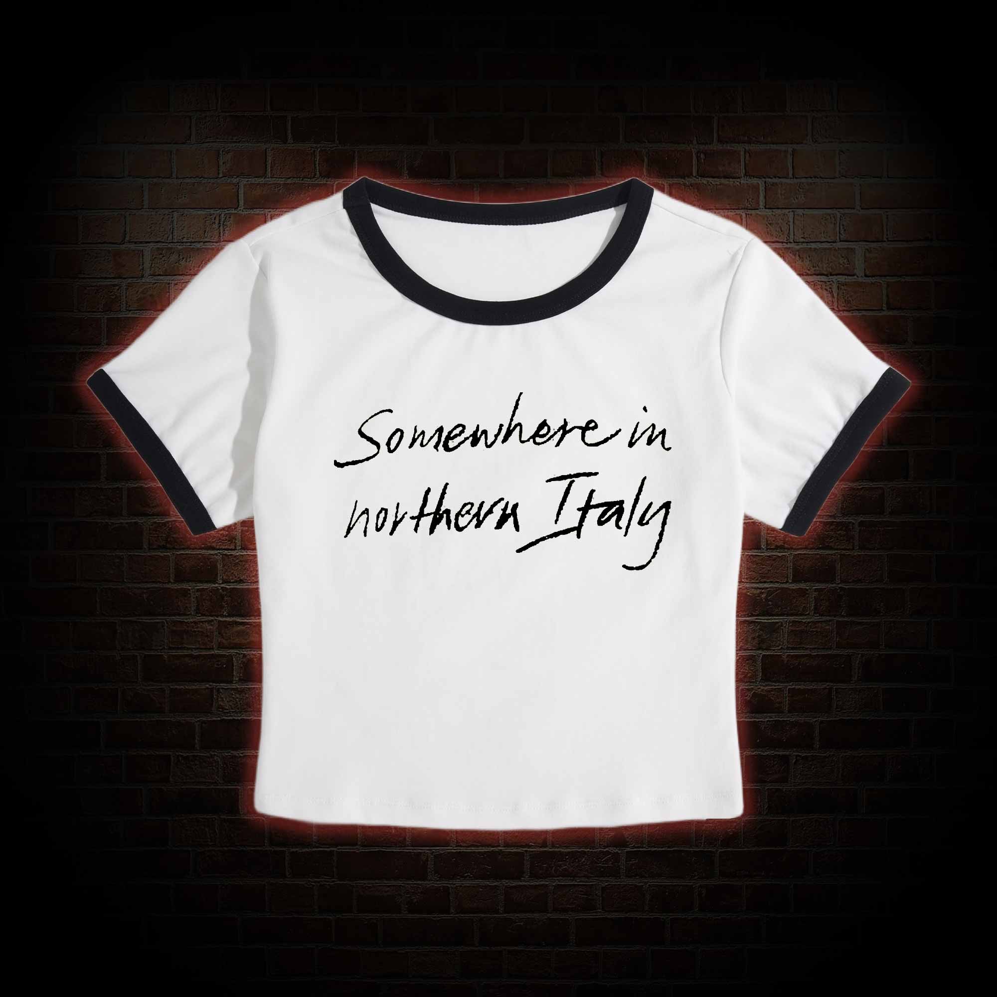 Somewhere In Northern Italy Slim Crop T-Shirts