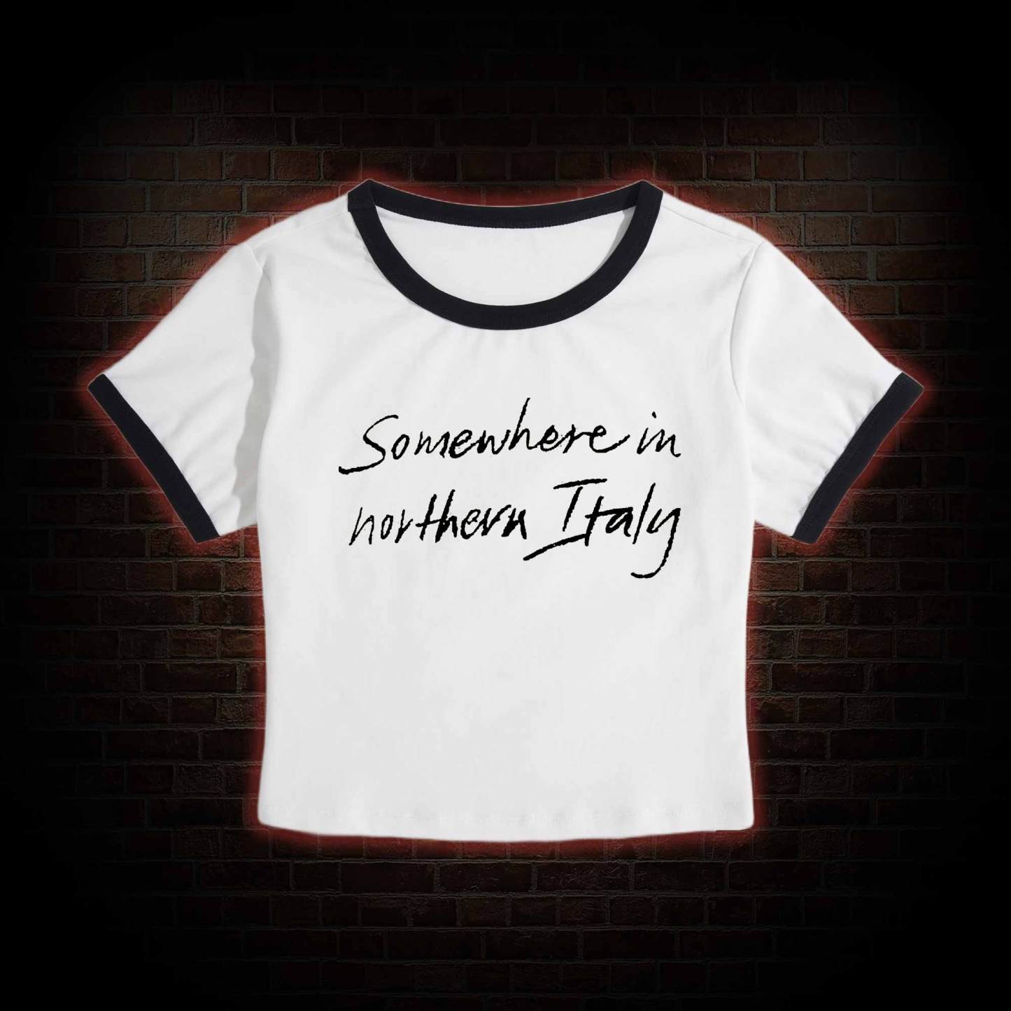 Somewhere In Northern Italy Slim Crop T-Shirts