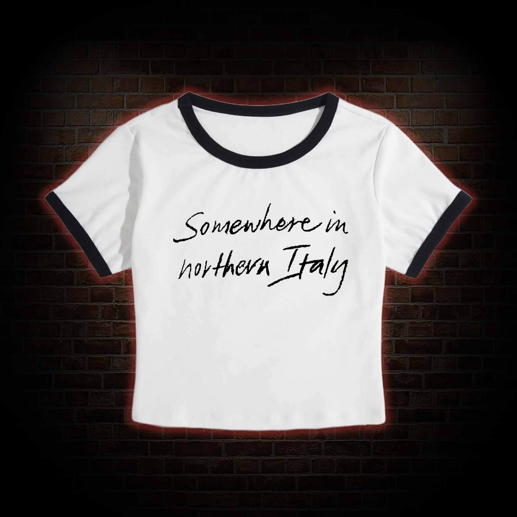 Somewhere In Northern Italy Slim Crop T-Shirts