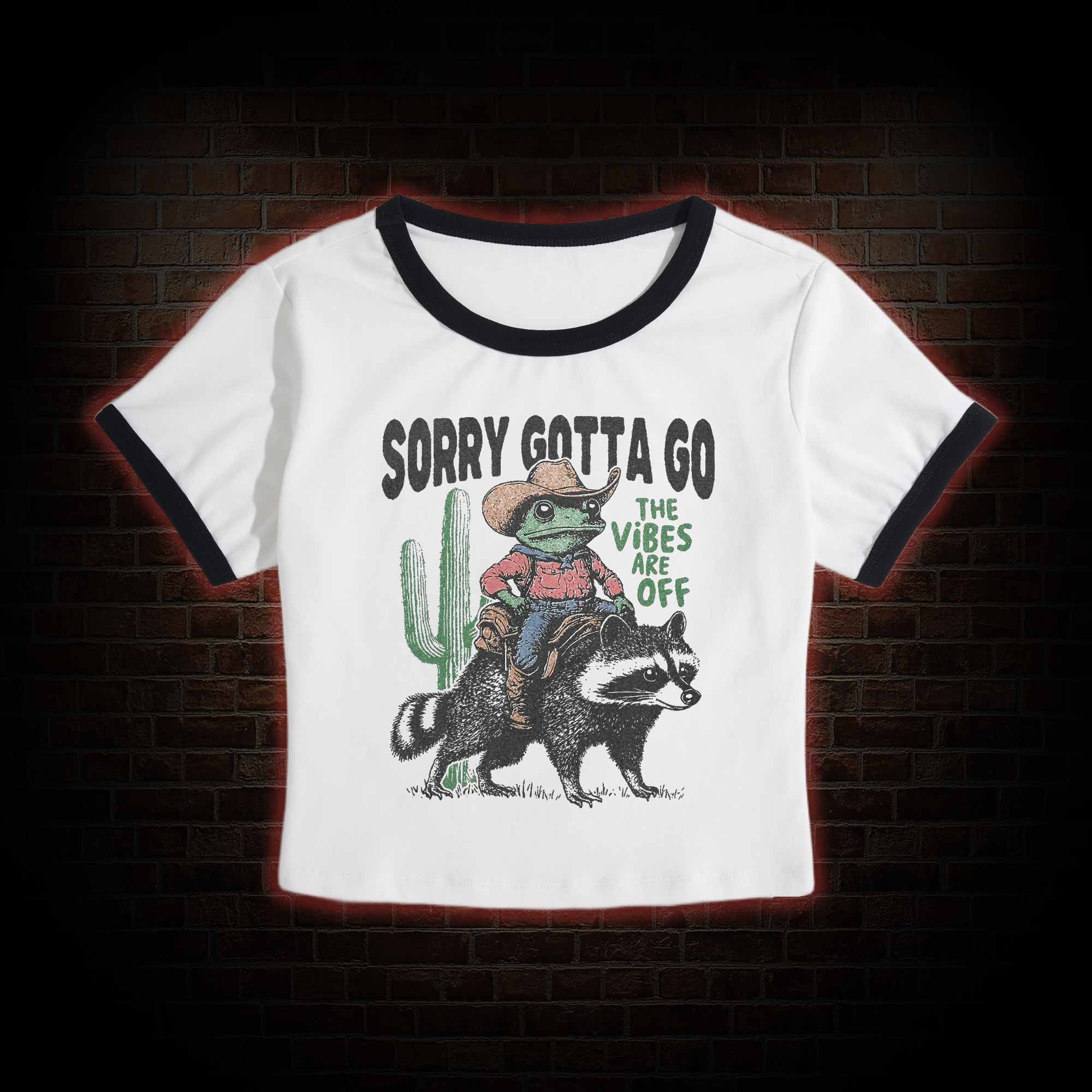 Cowboy Frog Riding Raccoon Baby Tee