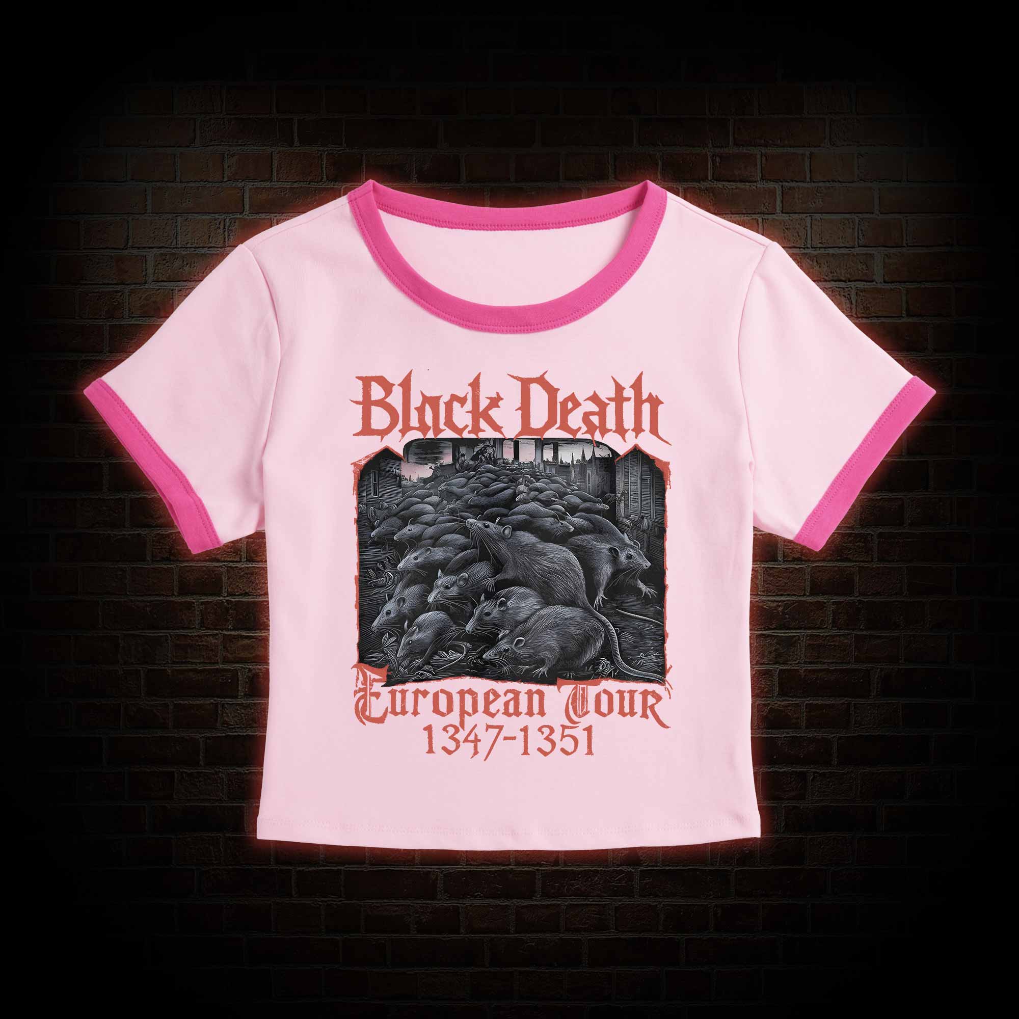 Vintage Black Death European Tour Baby Tee