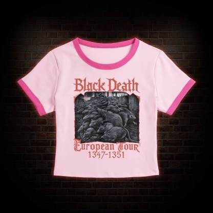 Vintage Black Death European Tour Baby Tee