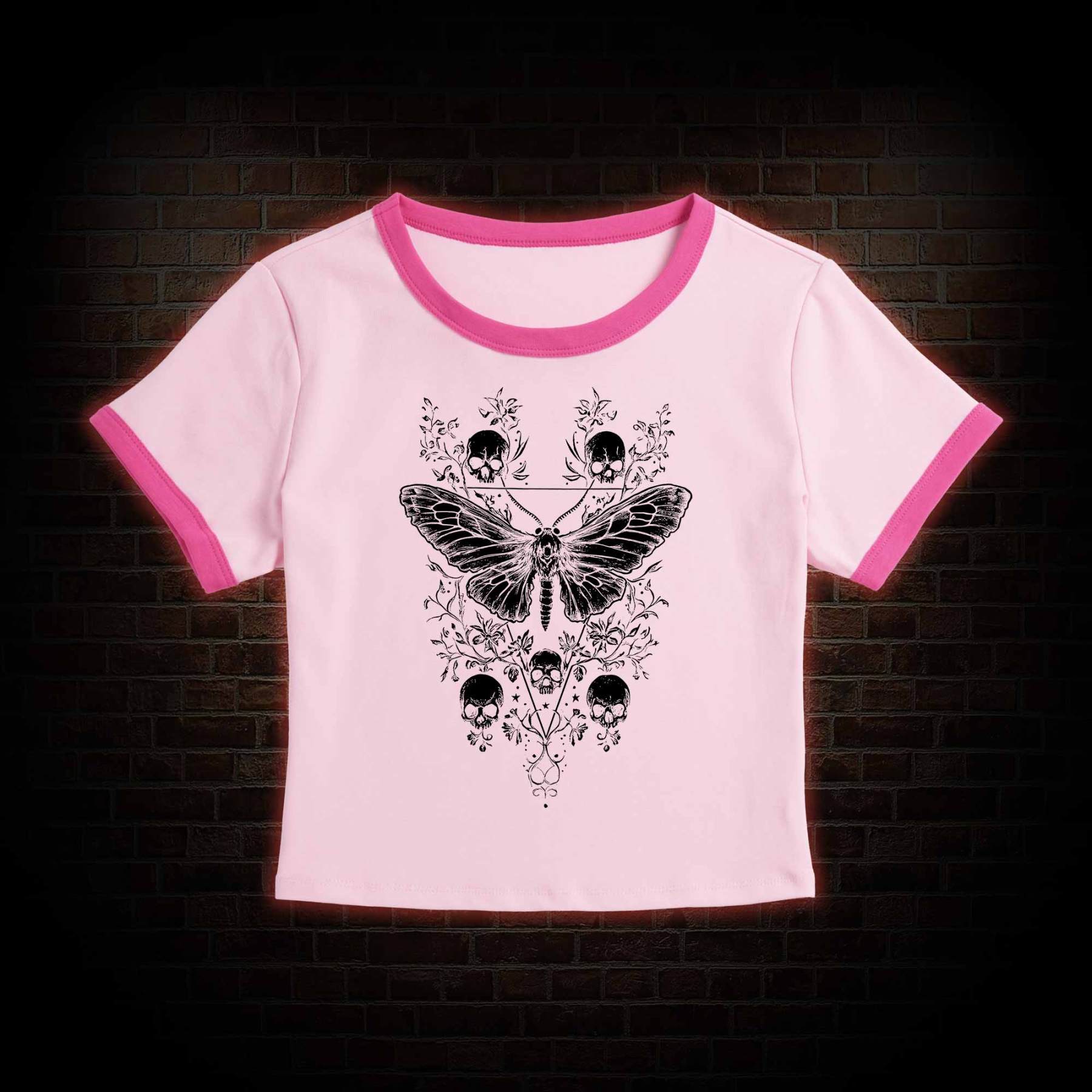 Skull Moth Baby Tee