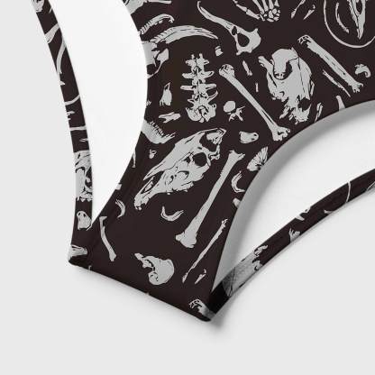 Dinosaur Fossils Women's Adjustable Tie-Strap Bikini