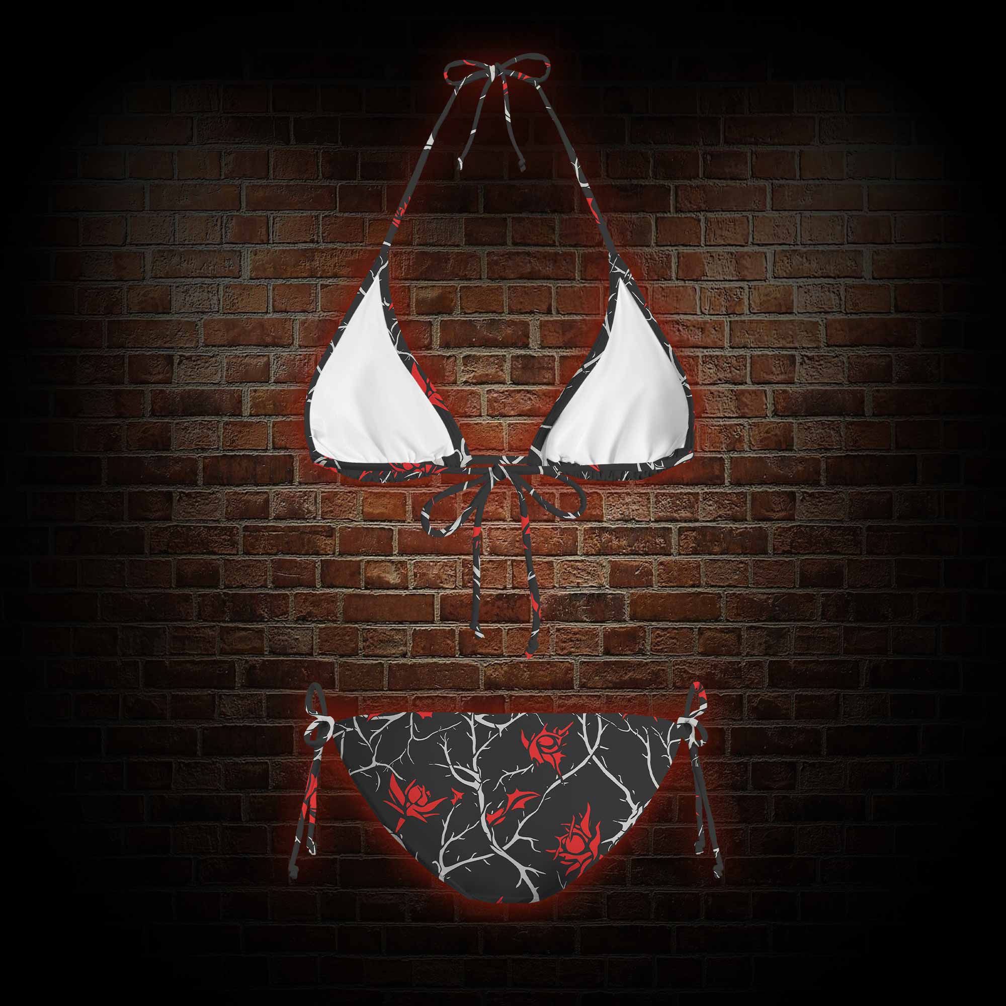 Thorns Women's Adjustable Tie-Strap Bikini