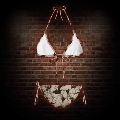 Black Death Women's Adjustable Tie-Strap Bikini