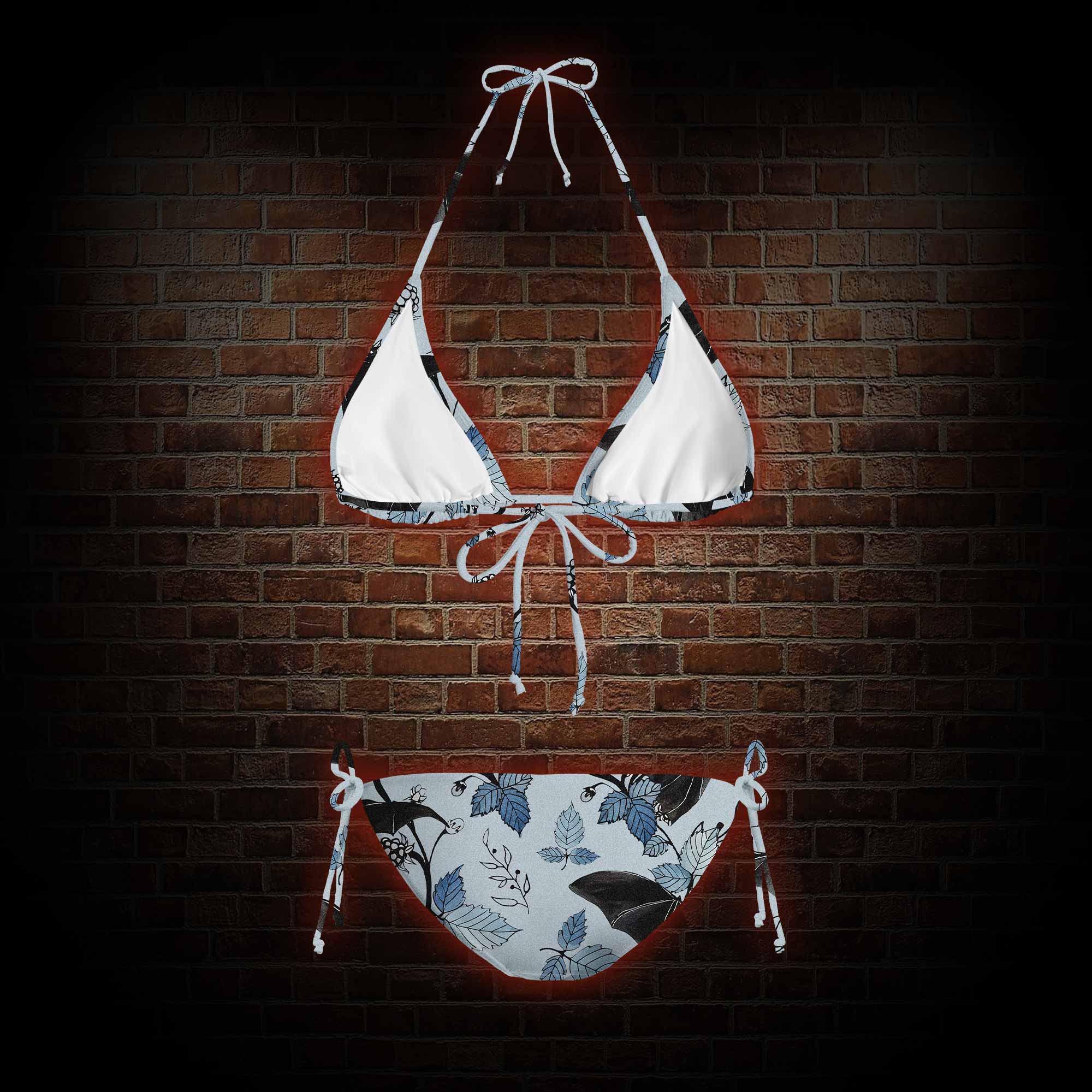 Flying Bats Women's Adjustable Tie-Strap Bikini