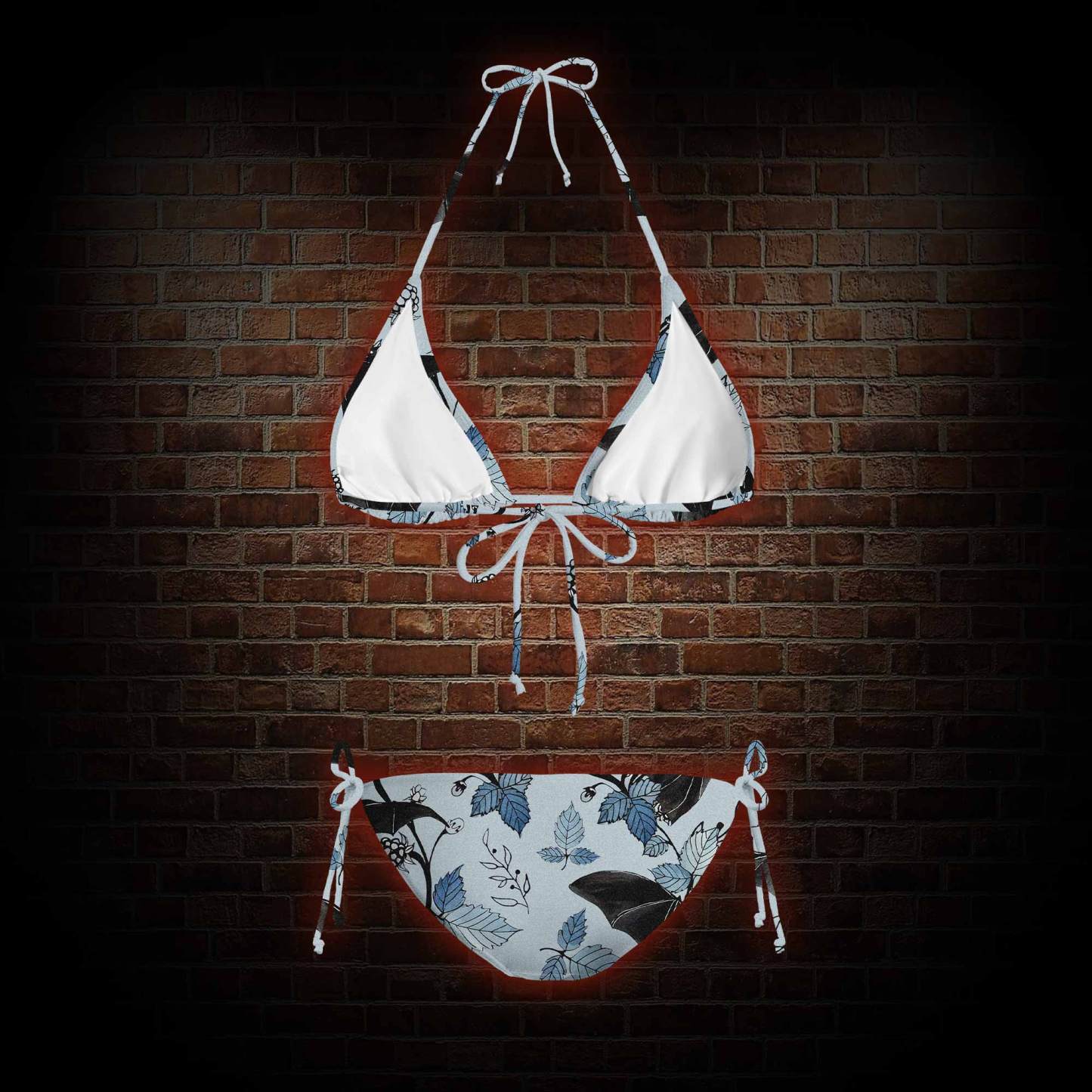 Flying Bats Women's Adjustable Tie-Strap Bikini