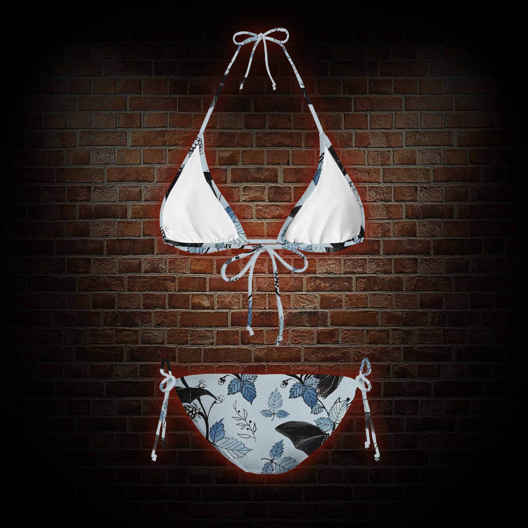 Flying Bats Women's Adjustable Tie-Strap Bikini