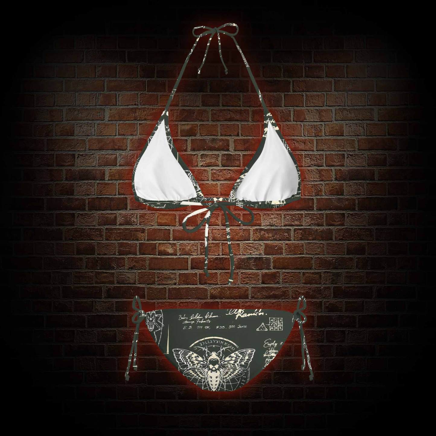 Retro Insects Women's Adjustable Tie-Strap Bikini