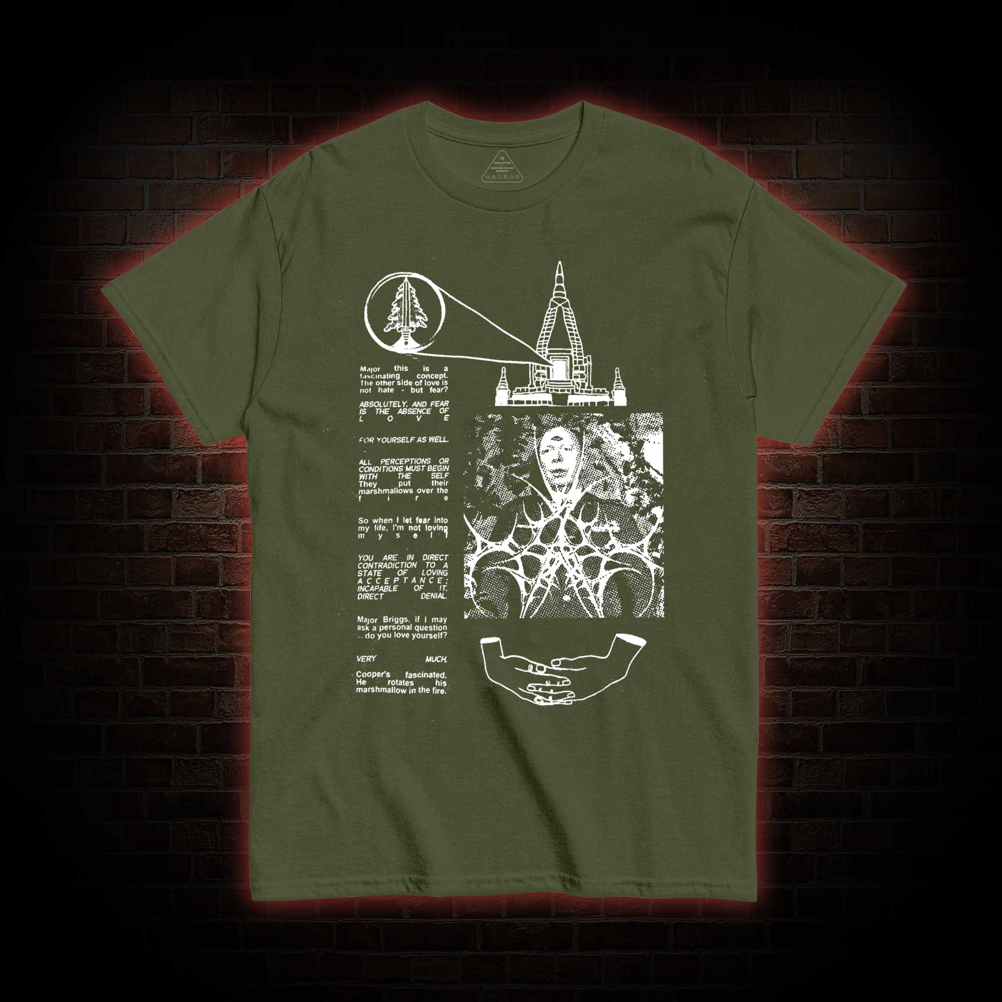 He Rotates His Marshmallow in the Fire T-shirt