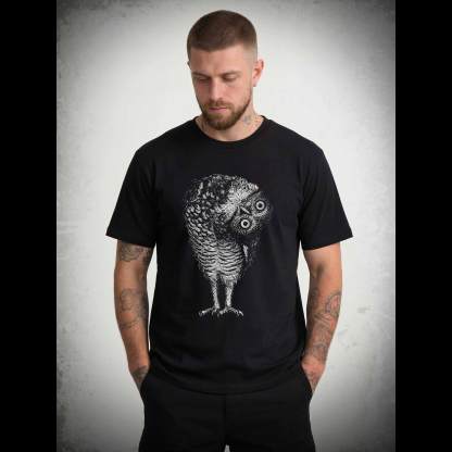 Linocut Owl T-shirt