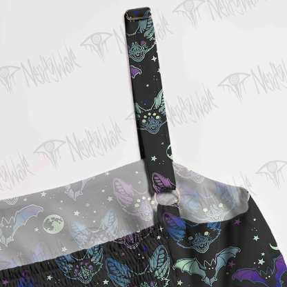 Bats Spaghetti Strap Long Dress