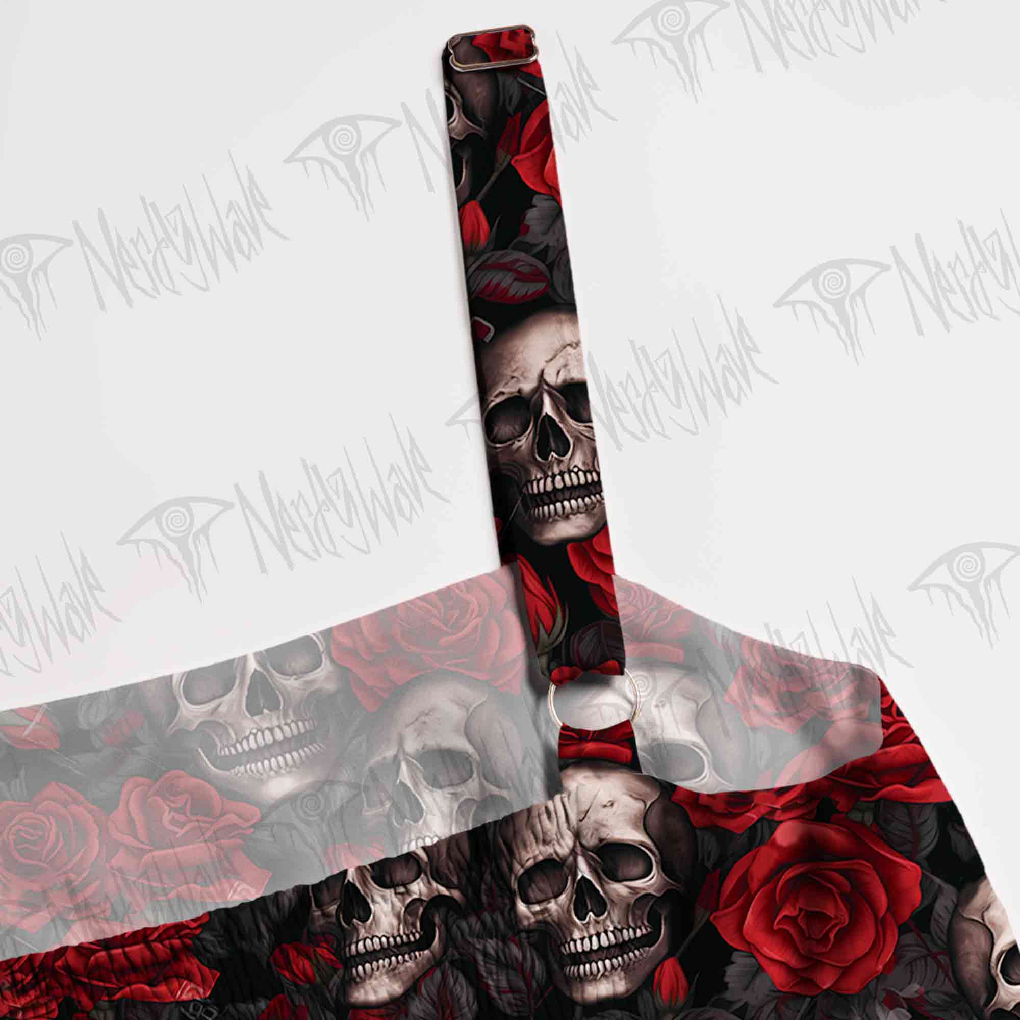 Skull and Roses Spaghetti Strap Long Dress
