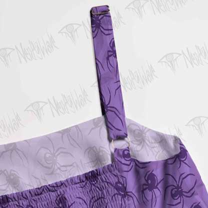 Spiders Spaghetti Strap Long Dress